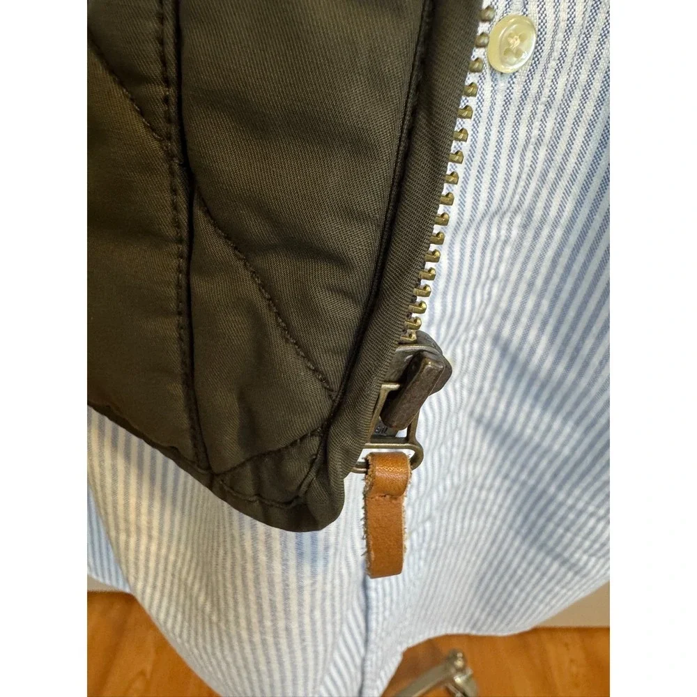 J.Crew Sussex Quilted Vest Mens M Olive Green PrimaLoft Insulated Classic Preppy